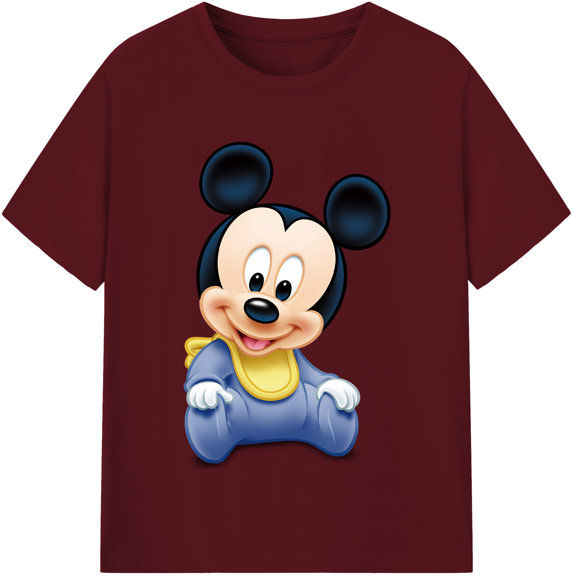 （画像用） ミッキーマウス Mickey Mouse 綿100％半袖Tシャツ（フロントプリント）